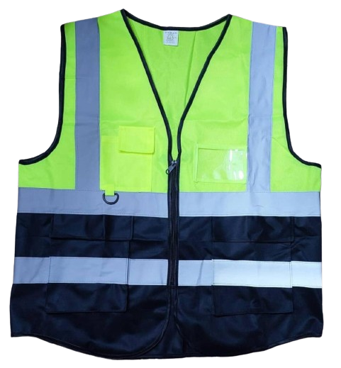 Latest Building Materials on Zzimba Online - Fluorescent Green & Black reflector Jacket