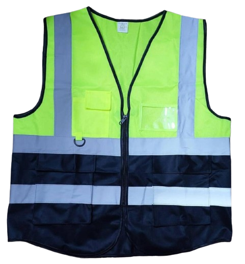 Fluorescent Green & Black reflector Jacket